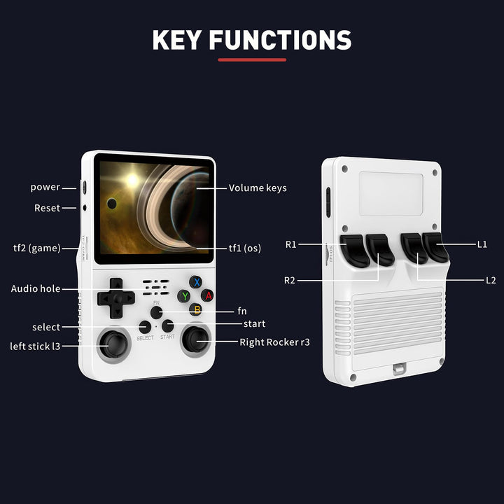 R36S Console de jeu portable avec système Linux Open Source, carte TF 128 Go, 20 000 jeux rétro, écran IPS de 3.5" et batterie 3 500 mAh