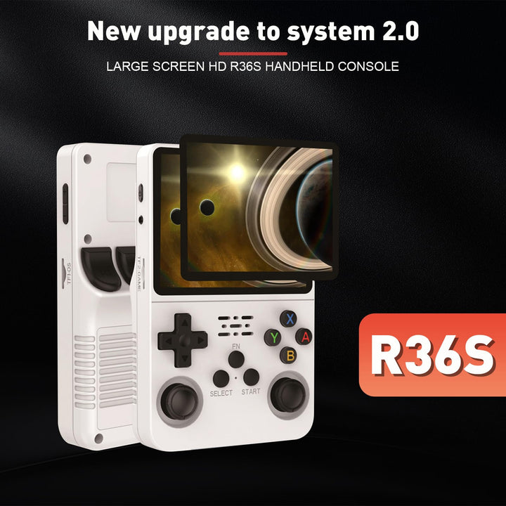 R36S Console de jeu portable avec système Linux Open Source, carte TF 128 Go, 20 000 jeux rétro, écran IPS de 3.5" et batterie 3 500 mAh