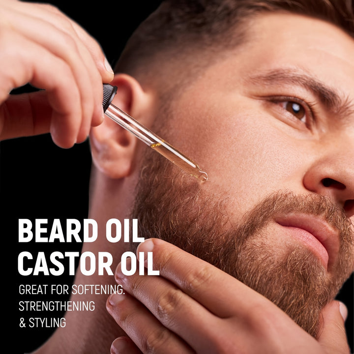 30ml Beard Essential Oil, Rich In Castor Oil, Smooth Beard, Drop Design, Convenient And Applicable, Vigorous Skin Care, Lasting Moisture