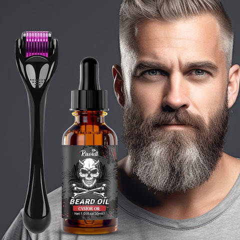 30ml Beard Essential Oil, Rich In Castor Oil, Smooth Beard, Drop Design, Convenient And Applicable, Vigorous Skin Care, Lasting Moisture