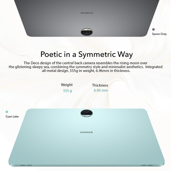 HONOR Pad 9 8Go 256Go Tablette, 12.1 Pouces 120Hz 2.5K Fullview Display, Snapdragon 6 Gen 1, 8 Haut-parleurs, Metal Body, Android 13, Google Service WiFi Tablet, Gris