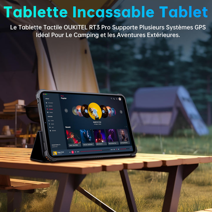 OUKITEL RT3 Pro Tablette Incassable - Android 14 Tablette Tactile 8 Pouces,16GO(4+12) RAM + 128GO ROM,5150mAh Tablette Durcie 4G,16MP Caméra, Dual SIM 4G,IP68/GPS/OTG/NFC/2Ans Garantie,Noir