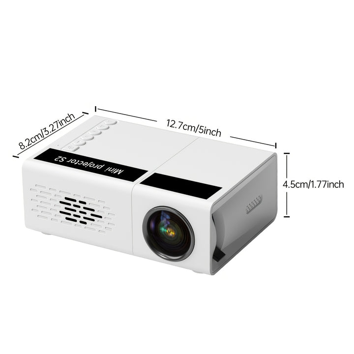 Home Theater Projector suitable for Bedroom and Ceiling, Cinema Projector Compatible USB and EU Plug, Indoor High bright Projector Support Wired Screen Sharing