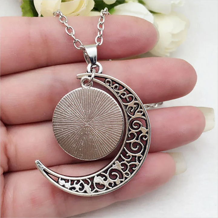 Luminous 12 Constellations Zodiac Signs Necklaces Crescent Moon Pendant Chains Necklace for Women and Men Birthday Jewelry Gifts