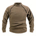 Men's Tactical Stand Collar Sweatshirt - Warm, Breathable Fleece for Fall/Winter, Casual Solid Color with Zip Detail, Machine Washable, Fleece Lined Sweatshirt