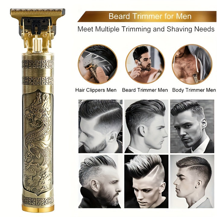 MIGUAN Electric Razor and Beard Trimmer Kit for Men - USB Rechargeable Lithium Battery 1200mAh, Multi-Purpose Hair Clipper, Shaving & Grooming Set with Foil Shaver, 4V-12V Operating Voltage, Barber Clippers – Men's Gift