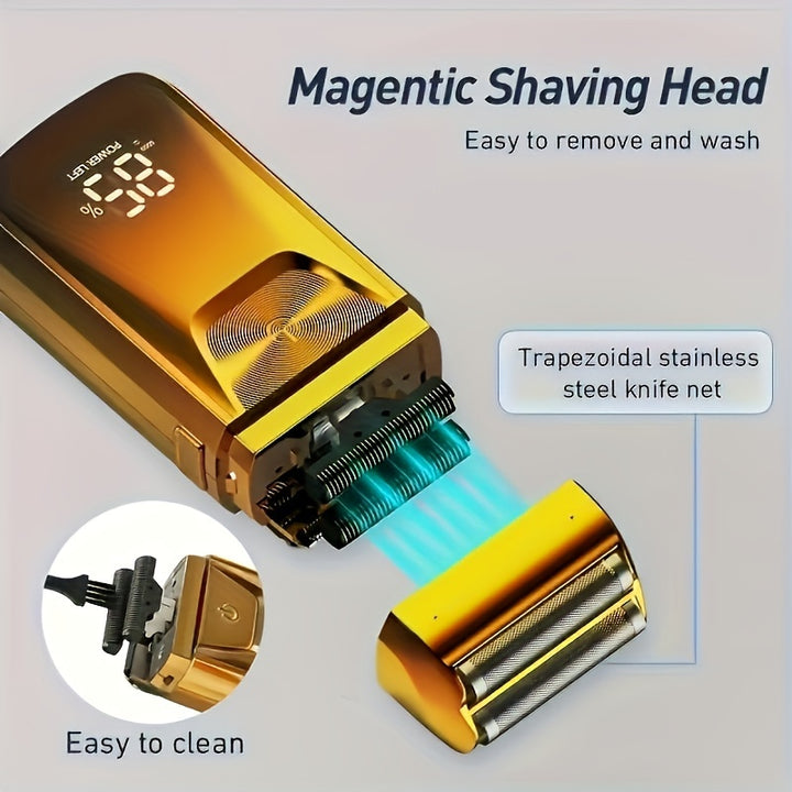 MIGUAN Electric Razor and Beard Trimmer Kit for Men - USB Rechargeable Lithium Battery 1200mAh, Multi-Purpose Hair Clipper, Shaving & Grooming Set with Foil Shaver, 4V-12V Operating Voltage, Barber Clippers – Men's Gift